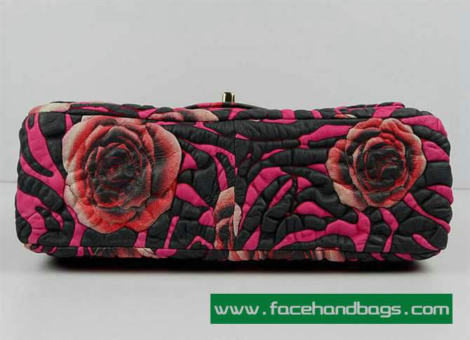 Chanel 2.55 Rose Handbag 50135 Gold Hardware-Rose Red